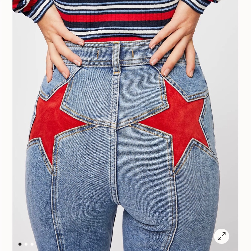 FREE PEOPLE FIRE CRACKER FLARE JEANS 27 - sold out online!